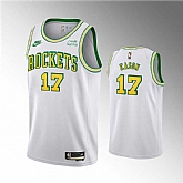 Men's Houston Rockets #17 Tari Eason White Swingman Classic Edition Stitched Basketball Jersey Dzhi,baseball caps,new era cap wholesale,wholesale hats